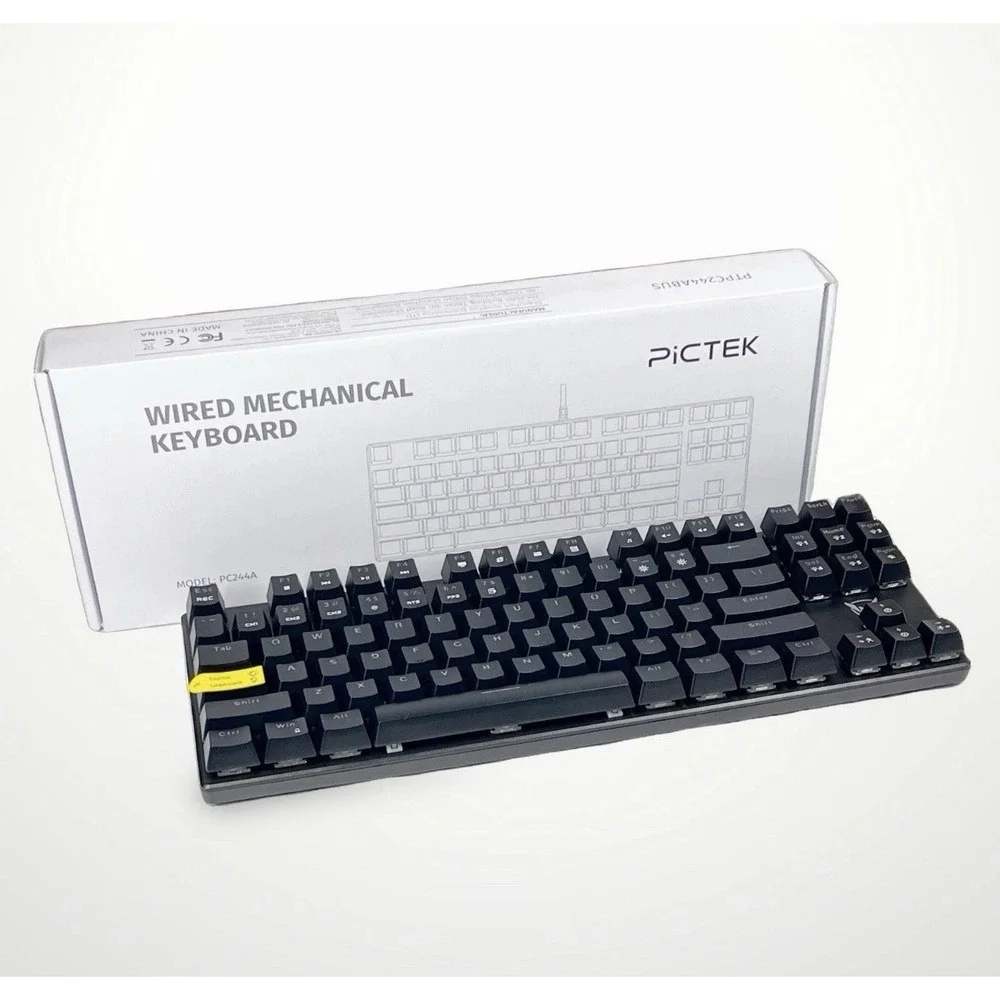 Brand New In Box PiCTEK Wired‎ Mechanical TKL Gaming Keyboard PC244A RGB